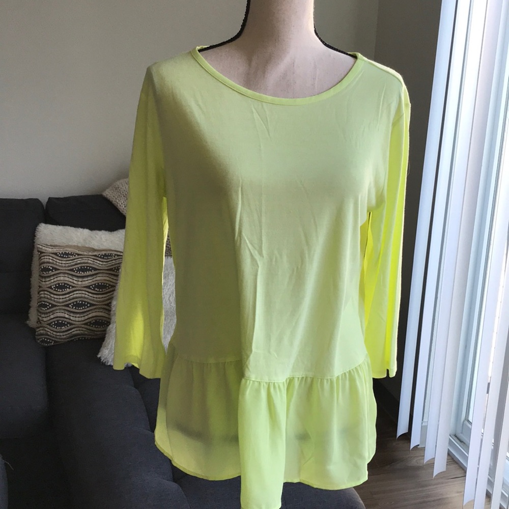 3/4 sleeve peplum blouse